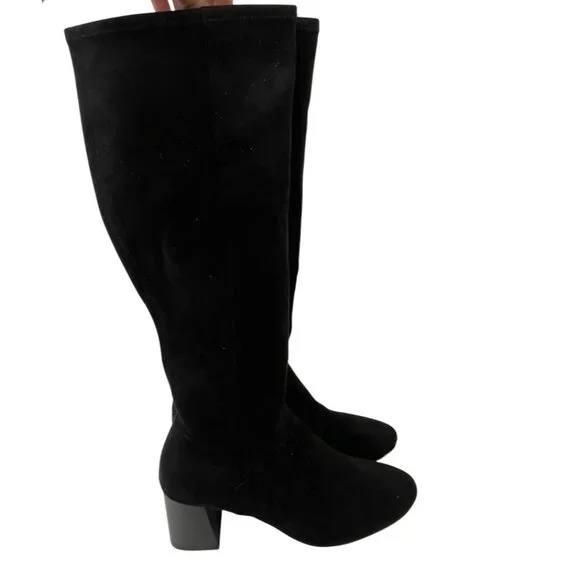 Boden Womens Cara Heeled Stretch Knee Boots Size EU 39 US 8 Black A1579 NWOB - Picture 2 of 15